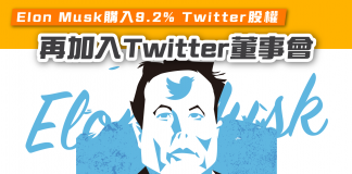 【Elon Musk購入9.2% Twitter股權 再加入Twitter董事會】 Elon Musk