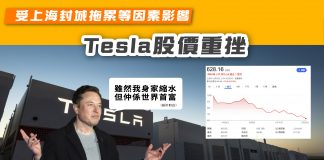【受上海封城拖累等因素影響 Tesla股價重挫 Elon Musk身家縮水】 tesla