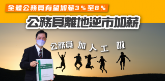 【公務員離地逆市加薪】有望全體公務員加薪3%至8% 公務員加薪