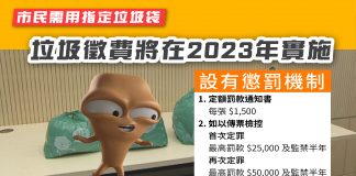 【設有懲罰機制】垃圾徵費將在2023年實施 市民需用指定垃圾袋 垃圾徵費