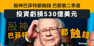 【股神巴菲特都蝕錢】巴郡第二季度投資虧損530億美元 巴郡:任一季度的投資損益皆無意義 股神巴菲特