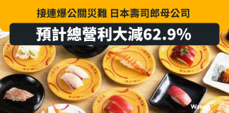 【日本壽司郎接連爆公關災難】日本壽司郎母公司預計總營利大減62.9% 日本壽司郎