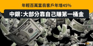 年輕百萬富翁客戶年增45% 中銀:大部分靠自己賺第一桶金 百萬富翁