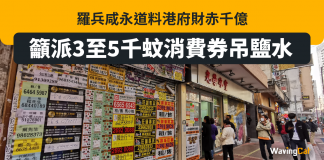 料港府財赤千億 羅兵咸永道籲派3至5千蚊消費券吊鹽水 消費券