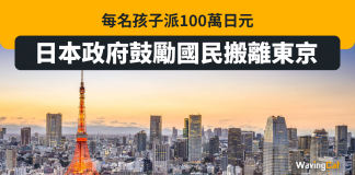 每名孩子派100萬日元 日本政府鼓勵國民搬離東京 東京