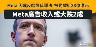 Meta 因違反歐盟私隱法 被罰款近33億港元 Meta廣告收入或大跌2成