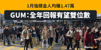 1月強積金人均賺1.47萬 GUM:全年回報有望雙位數 強積金