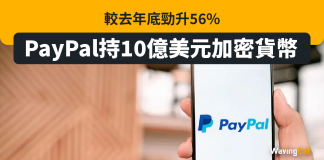 PayPal持10億美元加密貨幣 較去年底勁升56% PayPal持10億美元加密貨幣 較去年底勁升56%