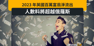 2023 年英國百萬富翁淨流出人數料將超越俄羅斯 2023 年英國百萬富翁淨流出人數料將超越俄羅斯