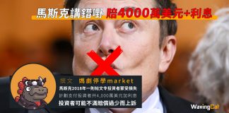 馬斯克講錯野要賠錢 4000萬+利息 馬斯克講錯嘢 賠4000萬美元+利息