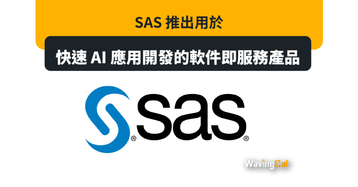 SAS 推出用於快速 AI 應用開發的軟件即服務產品