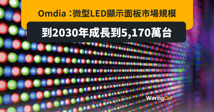 Omdia ：微型LED顯示面板市場規模到2030年成長到5,170萬台