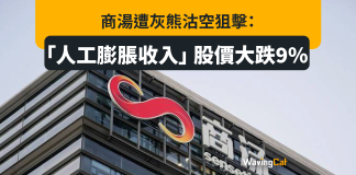 商湯遭灰熊沽空狙擊:「人工膨脹收入」 股價大跌9% 商湯遭灰熊沽空狙擊:「人工膨脹收入」 股價大跌9%