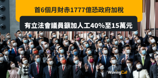 首6個月財赤1777億恐政府加稅 有立法會議員籲加人工40%至15萬元 首6個月財赤1777億恐政府加稅 有立法會議員籲加人工40%至15萬元