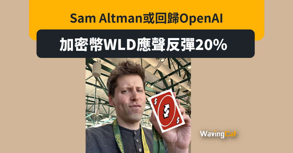 Sam Altman或回歸OpenAI WLD應聲反彈20%