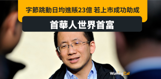若字節跳動上市 張一鳴或超越Elon Musk成首位華人世界首富 若字節跳動上市 張一鳴或超越Elon Musk成首位華人世界首富