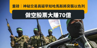 重磅|神秘交易員疑早知哈馬斯將突襲以色列 做空股票大賺70億 重磅|神秘交易員疑早知哈馬斯將突襲以色列 做空股票大賺70億