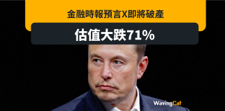 金融時報預言X將破產 估值大跌71% 金融時報預言X將破產 估值大跌71%