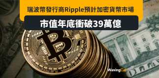 瑞波幣發行商料加密貨幣市場 市值年底衝破39萬億 瑞波幣發行商料加密貨幣市場 市值年底衝破39萬億