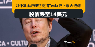 股價將跌91%? 有對沖經基金料TSLA股價跌至14美元 股價將跌91%? 有對沖經基金料TSLA股價跌至14美元