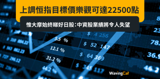 上調恒指目標價樂觀可達22500點 惟大摩始終睇好日股:中資股業績將令人失望 上調恒指目標價樂觀可達22500點 惟大摩始終睇好日股:中資股業績將令人失望