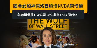 國會女股神佩洛西續增NVDA同博通 年內股價升154%同52% 拋售TSLA同Visa 國會女股神佩洛西續增NVDA同博通 年內股價升154%同52% 拋售TSLA同Visa