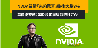 NVDA業績「未夠驚喜」盤後大跌8% 華爾街空頭:美股肯定崩盤隨時跌70% NVDA業績「未夠驚喜」盤後大跌8% 華爾街空頭:美股肯定崩盤隨時跌70%
