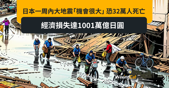 日本一周內大地震「機會很大」 恐32萬人死亡 經濟損失達1001萬億日圓