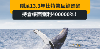 瞓足13.3年比特幣巨鯨甦醒 持倉帳面獲利400000%! 瞓足13.3年比特幣巨鯨甦醒 持倉帳面獲利400000%!