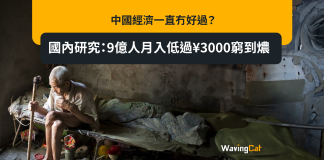 中國經濟一直冇好過?國內研究:9億人月入低過¥3000窮到燶 中國經濟一直冇好過?國內研究:9億人月入低過¥3000窮到燶
